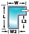 L Shaped Pool Size